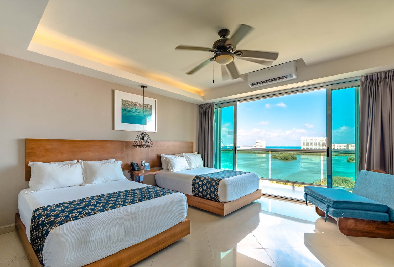 Standard with lagoon view, 2 Double beds Ocean Dream Cancún by